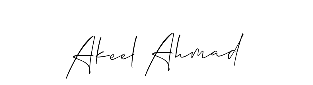 How to make Akeel Ahmad signature? Allison_Script is a professional autograph style. Create handwritten signature for Akeel Ahmad name. Akeel Ahmad signature style 2 images and pictures png