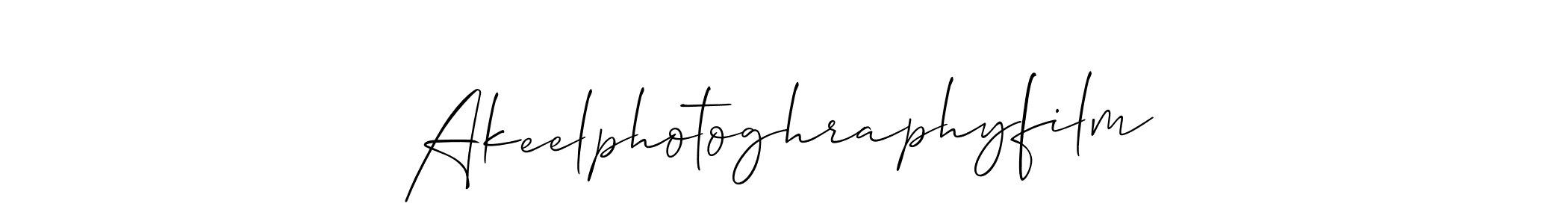 Also You can easily find your signature by using the search form. We will create Akeelphotoghraphyfilm name handwritten signature images for you free of cost using Allison_Script sign style. Akeelphotoghraphyfilm signature style 2 images and pictures png