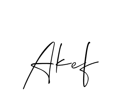 How to make Akef name signature. Use Allison_Script style for creating short signs online. This is the latest handwritten sign. Akef signature style 2 images and pictures png