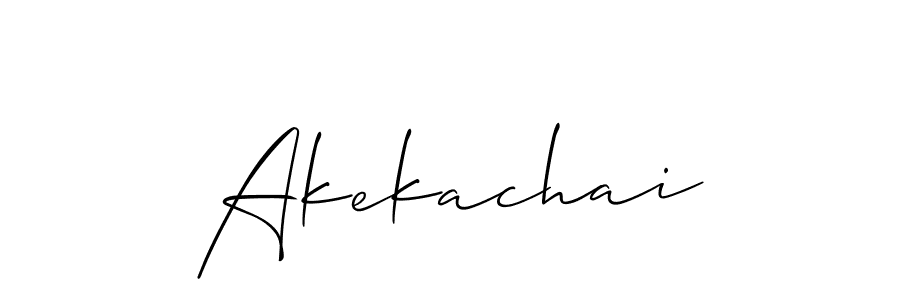 The best way (Allison_Script) to make a short signature is to pick only two or three words in your name. The name Akekachai include a total of six letters. For converting this name. Akekachai signature style 2 images and pictures png