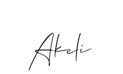 Akeli stylish signature style. Best Handwritten Sign (Allison_Script) for my name. Handwritten Signature Collection Ideas for my name Akeli. Akeli signature style 2 images and pictures png