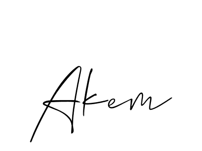 It looks lik you need a new signature style for name Akem. Design unique handwritten (Allison_Script) signature with our free signature maker in just a few clicks. Akem signature style 2 images and pictures png