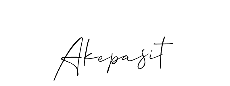 Akepasit stylish signature style. Best Handwritten Sign (Allison_Script) for my name. Handwritten Signature Collection Ideas for my name Akepasit. Akepasit signature style 2 images and pictures png