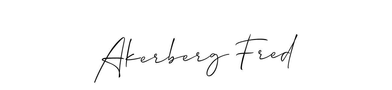 You should practise on your own different ways (Allison_Script) to write your name (Akerberg Fred) in signature. don't let someone else do it for you. Akerberg Fred signature style 2 images and pictures png