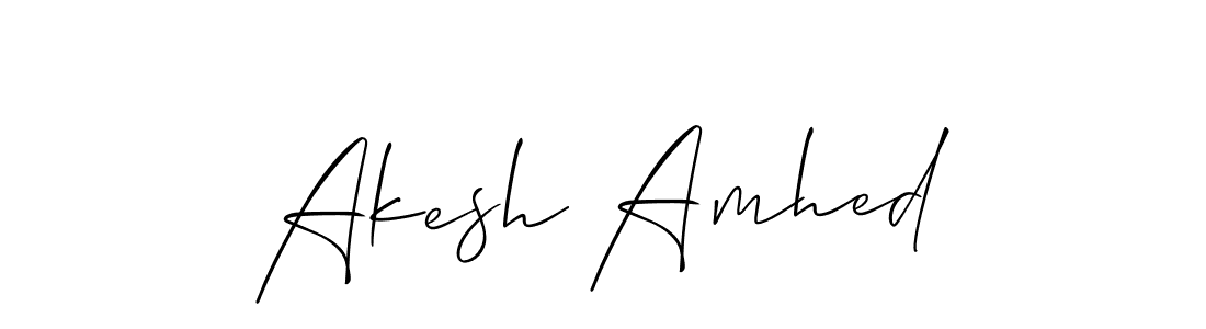 Also You can easily find your signature by using the search form. We will create Akesh Amhed name handwritten signature images for you free of cost using Allison_Script sign style. Akesh Amhed signature style 2 images and pictures png
