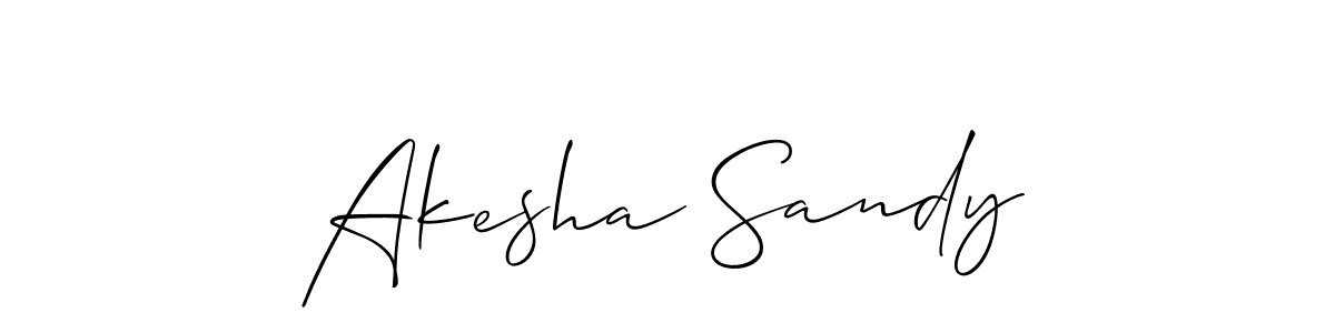 Make a beautiful signature design for name Akesha Sandy. Use this online signature maker to create a handwritten signature for free. Akesha Sandy signature style 2 images and pictures png