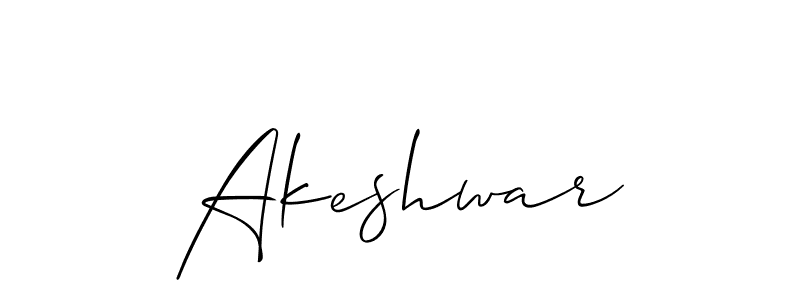 How to make Akeshwar signature? Allison_Script is a professional autograph style. Create handwritten signature for Akeshwar name. Akeshwar signature style 2 images and pictures png