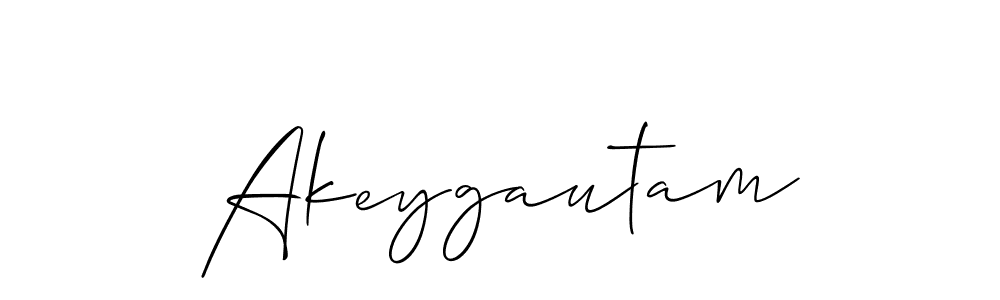 Akeygautam stylish signature style. Best Handwritten Sign (Allison_Script) for my name. Handwritten Signature Collection Ideas for my name Akeygautam. Akeygautam signature style 2 images and pictures png