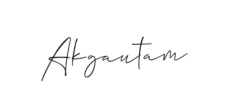 Akgautam stylish signature style. Best Handwritten Sign (Allison_Script) for my name. Handwritten Signature Collection Ideas for my name Akgautam. Akgautam signature style 2 images and pictures png