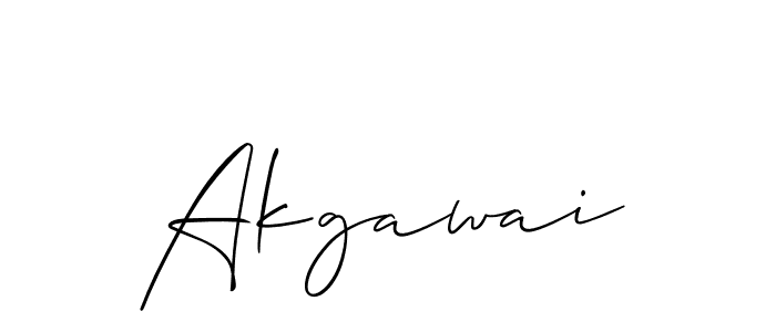 Create a beautiful signature design for name Akgawai. With this signature (Allison_Script) fonts, you can make a handwritten signature for free. Akgawai signature style 2 images and pictures png