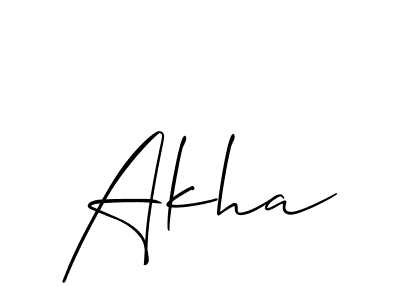 You should practise on your own different ways (Allison_Script) to write your name (Akha) in signature. don't let someone else do it for you. Akha signature style 2 images and pictures png