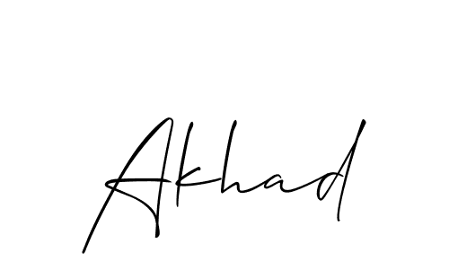 Akhad stylish signature style. Best Handwritten Sign (Allison_Script) for my name. Handwritten Signature Collection Ideas for my name Akhad. Akhad signature style 2 images and pictures png