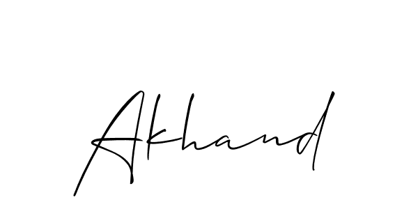 You can use this online signature creator to create a handwritten signature for the name Akhand. This is the best online autograph maker. Akhand signature style 2 images and pictures png