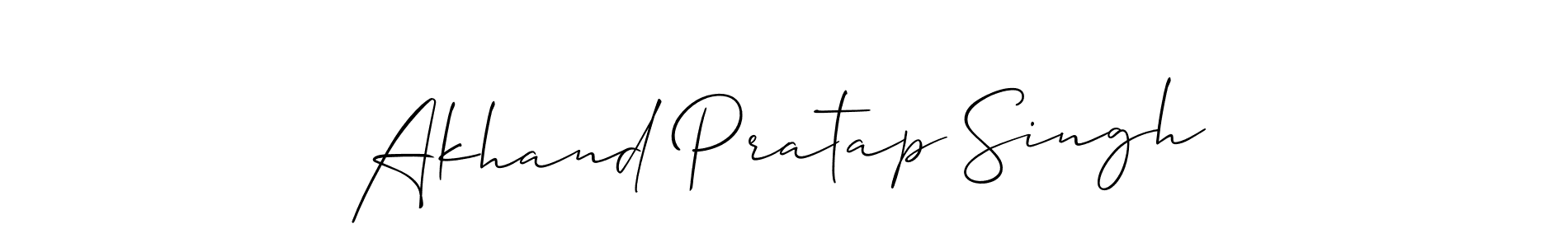 Akhand Pratap Singh stylish signature style. Best Handwritten Sign (Allison_Script) for my name. Handwritten Signature Collection Ideas for my name Akhand Pratap Singh. Akhand Pratap Singh signature style 2 images and pictures png