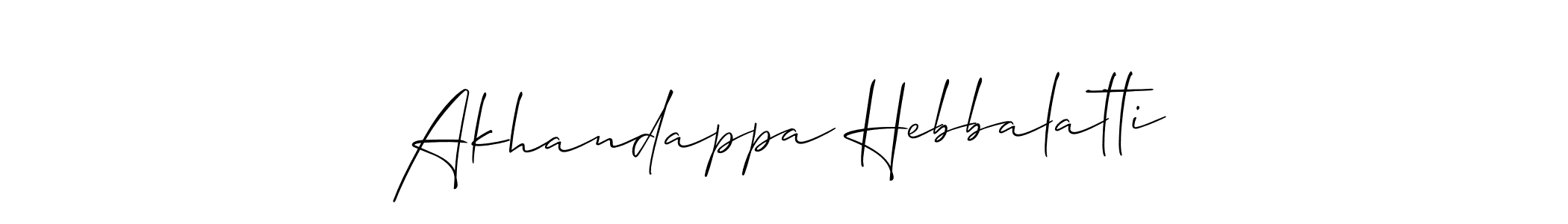 Make a beautiful signature design for name Akhandappa Hebbalatti. With this signature (Allison_Script) style, you can create a handwritten signature for free. Akhandappa Hebbalatti signature style 2 images and pictures png