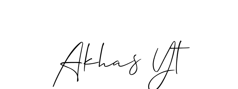 Akhas Yt stylish signature style. Best Handwritten Sign (Allison_Script) for my name. Handwritten Signature Collection Ideas for my name Akhas Yt. Akhas Yt signature style 2 images and pictures png