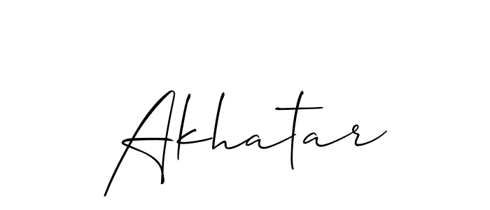 Also we have Akhatar name is the best signature style. Create professional handwritten signature collection using Allison_Script autograph style. Akhatar signature style 2 images and pictures png