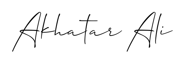 Discover the perfect balance of readability and style for Akhatar Ali with Allison_Script font. Create your dream signature today. Akhatar Ali signature style 2 images and pictures png