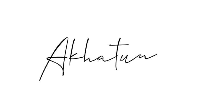 Once you've used our free online signature maker to create your best signature Allison_Script style, it's time to enjoy all of the benefits that Akhatun name signing documents. Akhatun signature style 2 images and pictures png