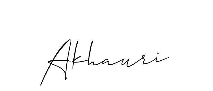 How to make Akhauri signature? Allison_Script is a professional autograph style. Create handwritten signature for Akhauri name. Akhauri signature style 2 images and pictures png
