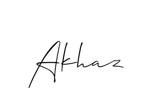 It looks lik you need a new signature style for name Akhaz. Design unique handwritten (Allison_Script) signature with our free signature maker in just a few clicks. Akhaz signature style 2 images and pictures png