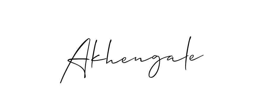 How to make Akhengale signature? Allison_Script is a professional autograph style. Create handwritten signature for Akhengale name. Akhengale signature style 2 images and pictures png