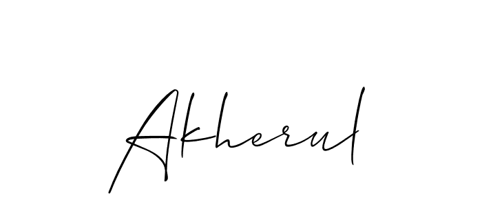 How to make Akherul signature? Allison_Script is a professional autograph style. Create handwritten signature for Akherul name. Akherul signature style 2 images and pictures png