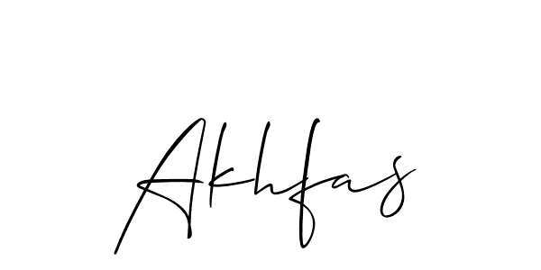 if you are searching for the best signature style for your name Akhfas. so please give up your signature search. here we have designed multiple signature styles  using Allison_Script. Akhfas signature style 2 images and pictures png