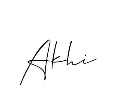 How to Draw Akhi signature style? Allison_Script is a latest design signature styles for name Akhi. Akhi signature style 2 images and pictures png