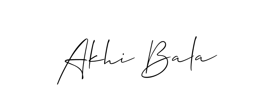 You should practise on your own different ways (Allison_Script) to write your name (Akhi Bala) in signature. don't let someone else do it for you. Akhi Bala signature style 2 images and pictures png