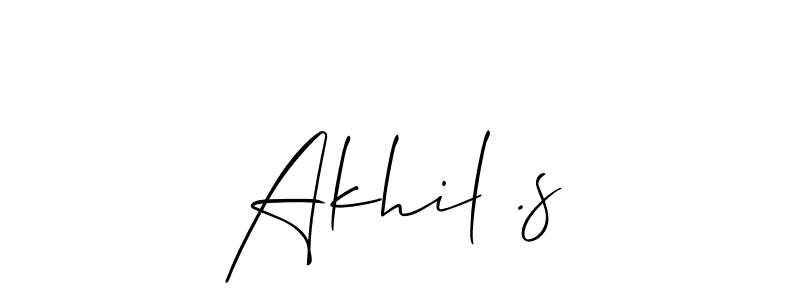 Use a signature maker to create a handwritten signature online. With this signature software, you can design (Allison_Script) your own signature for name Akhil .s. Akhil .s signature style 2 images and pictures png