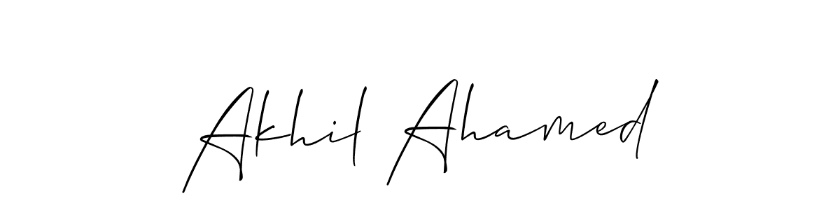It looks lik you need a new signature style for name Akhil Ahamed. Design unique handwritten (Allison_Script) signature with our free signature maker in just a few clicks. Akhil Ahamed signature style 2 images and pictures png