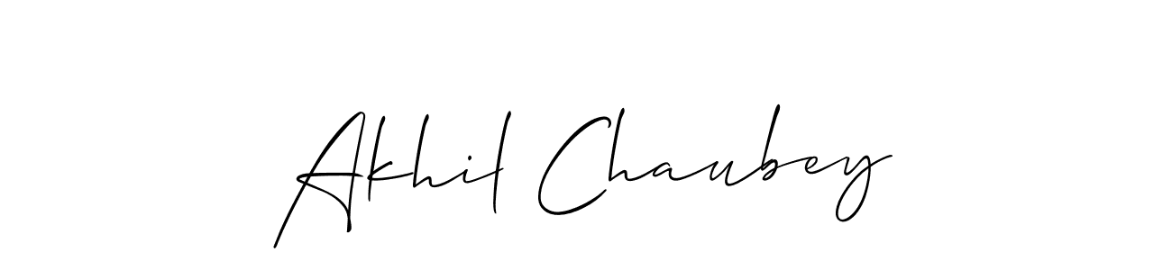 Allison_Script is a professional signature style that is perfect for those who want to add a touch of class to their signature. It is also a great choice for those who want to make their signature more unique. Get Akhil Chaubey name to fancy signature for free. Akhil Chaubey signature style 2 images and pictures png