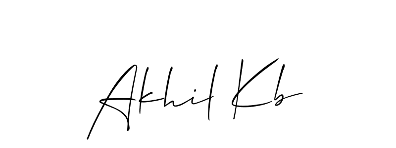 The best way (Allison_Script) to make a short signature is to pick only two or three words in your name. The name Akhil Kb include a total of six letters. For converting this name. Akhil Kb signature style 2 images and pictures png