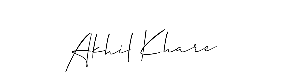 Similarly Allison_Script is the best handwritten signature design. Signature creator online .You can use it as an online autograph creator for name Akhil Khare. Akhil Khare signature style 2 images and pictures png