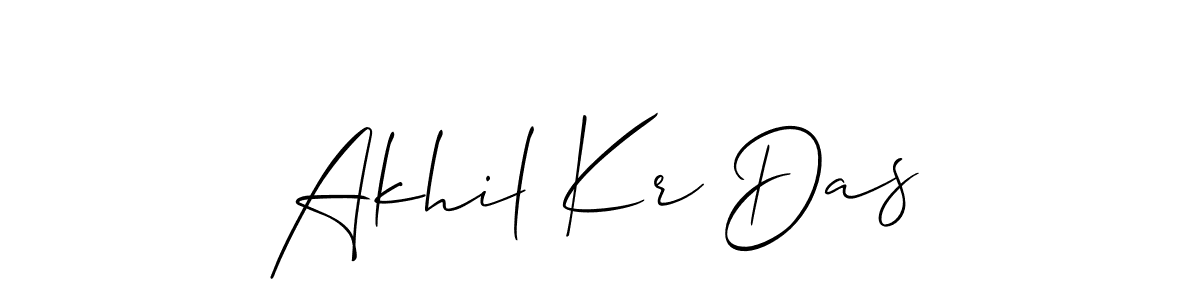 How to make Akhil Kr Das signature? Allison_Script is a professional autograph style. Create handwritten signature for Akhil Kr Das name. Akhil Kr Das signature style 2 images and pictures png