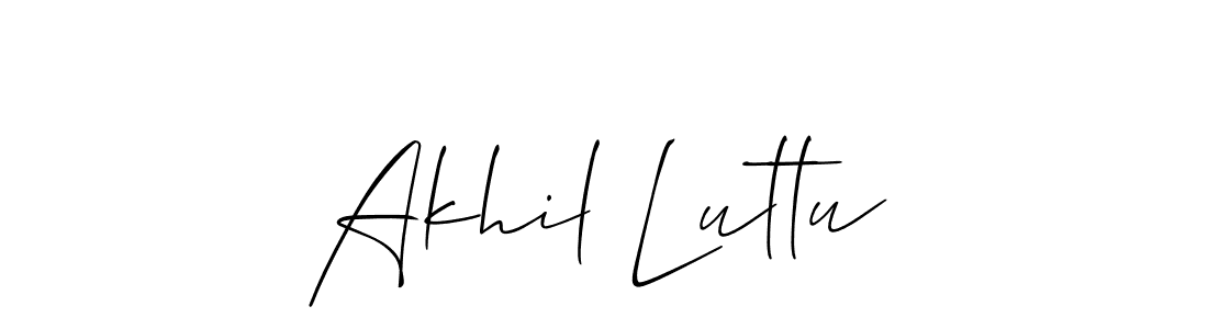 Here are the top 10 professional signature styles for the name Akhil Luttu. These are the best autograph styles you can use for your name. Akhil Luttu signature style 2 images and pictures png