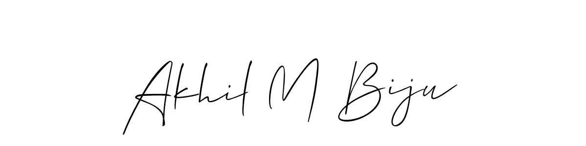 if you are searching for the best signature style for your name Akhil M Biju. so please give up your signature search. here we have designed multiple signature styles  using Allison_Script. Akhil M Biju signature style 2 images and pictures png