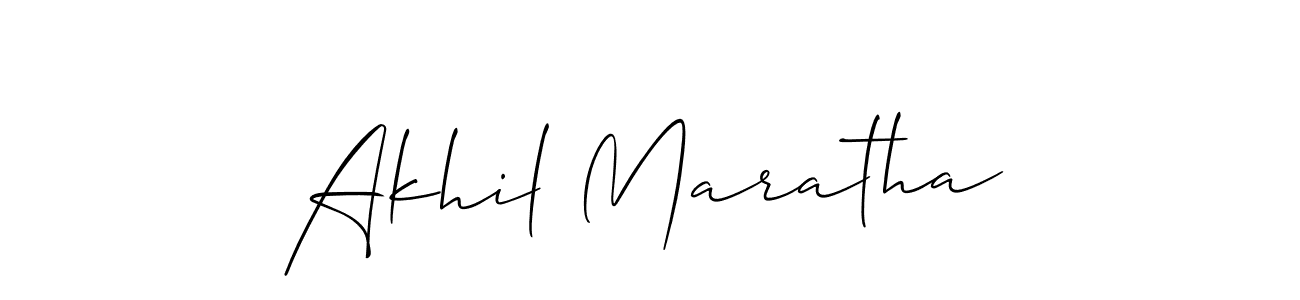 Akhil Maratha stylish signature style. Best Handwritten Sign (Allison_Script) for my name. Handwritten Signature Collection Ideas for my name Akhil Maratha. Akhil Maratha signature style 2 images and pictures png