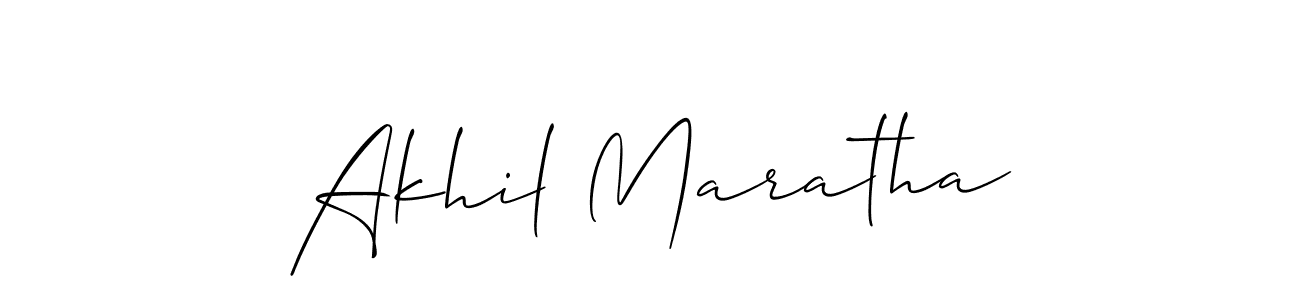 Make a short Akhil Maratha signature style. Manage your documents anywhere anytime using Allison_Script. Create and add eSignatures, submit forms, share and send files easily. Akhil Maratha signature style 2 images and pictures png