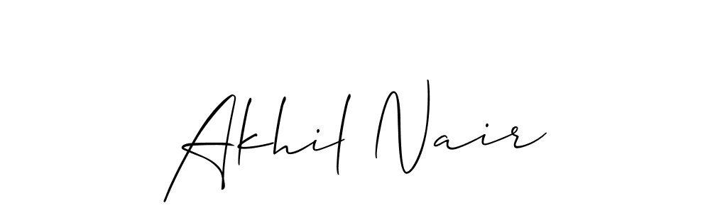 You can use this online signature creator to create a handwritten signature for the name Akhil Nair. This is the best online autograph maker. Akhil Nair signature style 2 images and pictures png