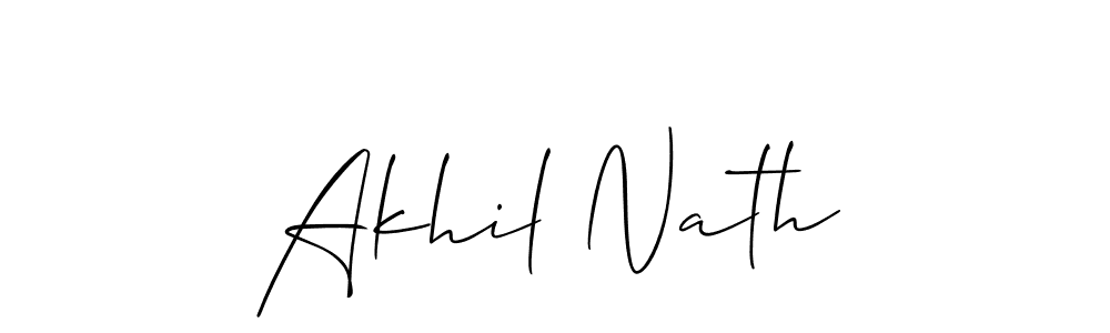 Also You can easily find your signature by using the search form. We will create Akhil Nath name handwritten signature images for you free of cost using Allison_Script sign style. Akhil Nath signature style 2 images and pictures png