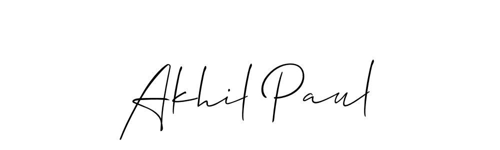 How to make Akhil Paul signature? Allison_Script is a professional autograph style. Create handwritten signature for Akhil Paul name. Akhil Paul signature style 2 images and pictures png