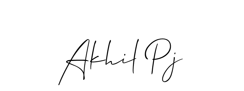 Akhil Pj stylish signature style. Best Handwritten Sign (Allison_Script) for my name. Handwritten Signature Collection Ideas for my name Akhil Pj. Akhil Pj signature style 2 images and pictures png