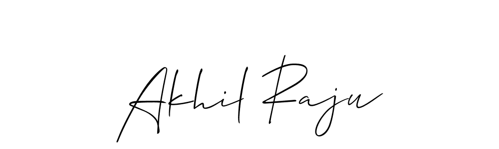 Allison_Script is a professional signature style that is perfect for those who want to add a touch of class to their signature. It is also a great choice for those who want to make their signature more unique. Get Akhil Raju name to fancy signature for free. Akhil Raju signature style 2 images and pictures png