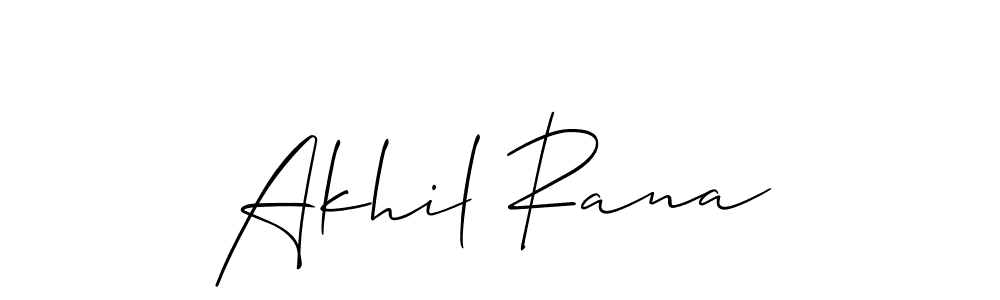 How to make Akhil Rana signature? Allison_Script is a professional autograph style. Create handwritten signature for Akhil Rana name. Akhil Rana signature style 2 images and pictures png