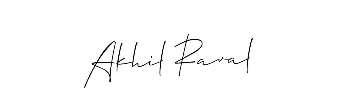 Create a beautiful signature design for name Akhil Raval. With this signature (Allison_Script) fonts, you can make a handwritten signature for free. Akhil Raval signature style 2 images and pictures png