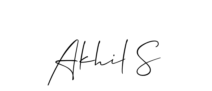 How to Draw Akhil S signature style? Allison_Script is a latest design signature styles for name Akhil S. Akhil S signature style 2 images and pictures png