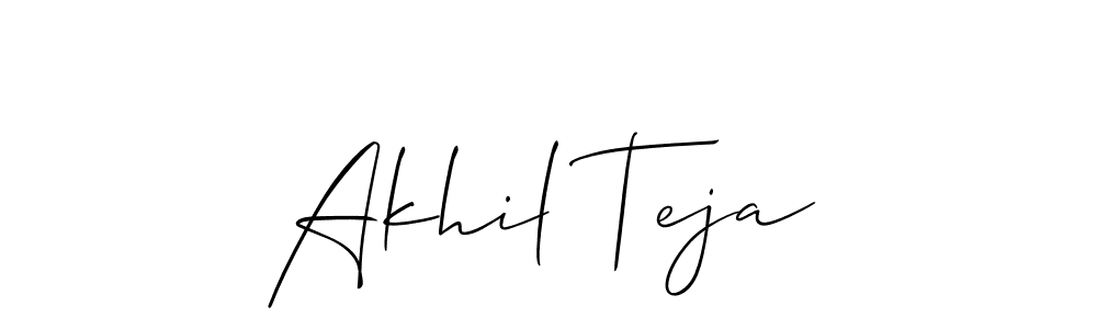 This is the best signature style for the Akhil Teja name. Also you like these signature font (Allison_Script). Mix name signature. Akhil Teja signature style 2 images and pictures png