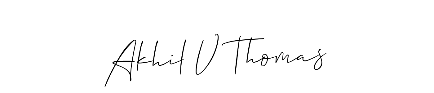 Make a beautiful signature design for name Akhil V Thomas. Use this online signature maker to create a handwritten signature for free. Akhil V Thomas signature style 2 images and pictures png
